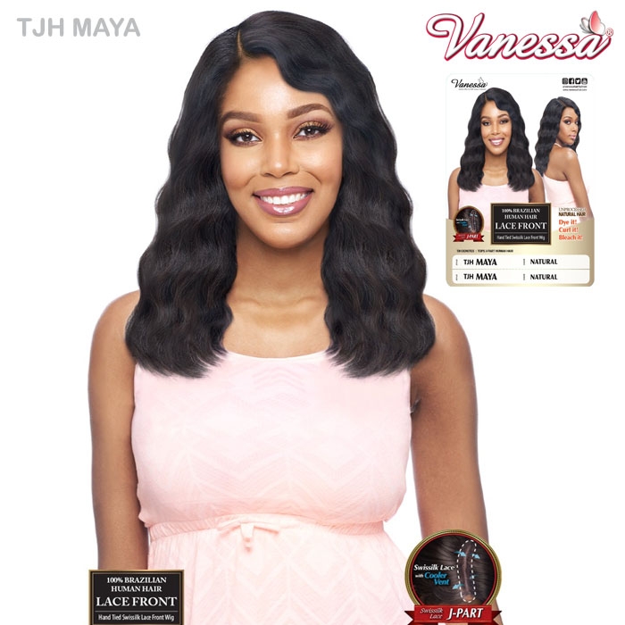 Vanessa 100% Brazilian Human Hair J-Part Swissilk Lace Front Wig - TJH MAYA